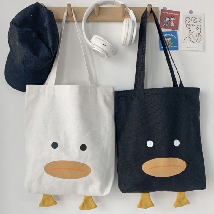 HOLLYII Tote Bag Cute Duck Bags with Feet Commute Underarm Bag Animal