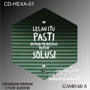 Dekorasi Hiasan Dinding Segi 6 Hexagonal Tema KATA KATA Motivasi Hiasan Dinding