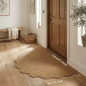UNMEGONI Sợi Sisal giả Thảm cửa không đồng nhất Chống bám bẩn Chống trơn trượt Thảm cửa ra vào Thời thượng Chống mài mòn Thảm lối vào cho lối vào