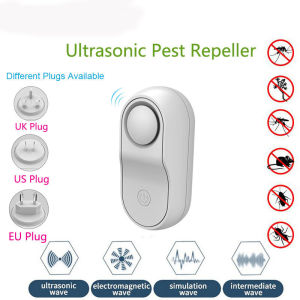 PfiSo Ultrasonic Pest Repeller Electronic Control Defender Plug In Repellent Device For Home To Get Rid Of Mosquitos Insects Ants