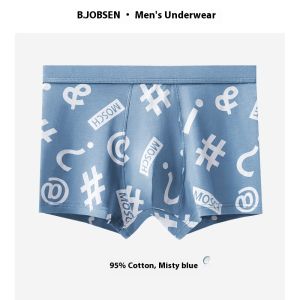 Laz Johnson Đồ Lót Nam Cotton Class Một Cotton xuân hè Giữa Eo In Boxers Thoáng Khí Của Chàng Trai Đồ Lót nam thoải mái
