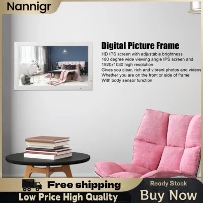 Nannigr กรอบรูปไฟฟ้าอัจฉริยะรีโมทคอนโทรล 21.5 นิ้วภาพตัวอย่างสีขาว HD 16:9 จอแสดงผลIPSกรอบรูปดิจิตอลสำหรับเครื่องโฆษณาสำหรับเครื่องเล่นเพลง
