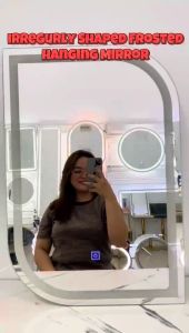 Arched D‑Shape LED Bathroom Mirror 40x60CM Wall Mounted Touch Control Lighted Vanity Makeup MirrorWaterproof Explosion‑Proof Tempered Glass Smart Decor Mirror for Bathroom Toilet Bedroom Dressing Room HotelDamage Compensation 24H Fast Shipping Cash On D