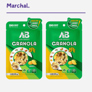 Set 2 Túi Ngũ Cốc Granola Bite AB 30g Dạng Viên Mềm Hỗ Trợ Tiêu Hóa Giàu Năng Lượng Cho Người Chơi Thể Thao