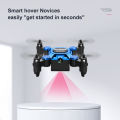 Mini RC Aircraft Toy With HD Camera Fixed height Function,360° Flip Quadcopter Headless Drones Foldable One Key Land Auto Hovering Helicopter Suitable for Boys Beginners. 