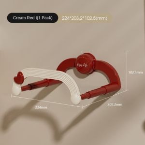 FUDESHE มัลติฟังก์ชั่ ชั้นเก็บของติดผนัง แบริ่งรับน้ำหนักได้ดี ดำ/แดง/ขาว ชั้นวางของในห้องน้ำ ของใช้ในห้องน้ำ กันน้ำกันน้ำได้ กล่องทิชชู่ในห้องน้ำ ห้องน้ำในห้องน้ำ