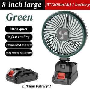 Malay Plug!! Kipas Camping Mini Bateri Tahan Lama 8 Portable Outdoor Desktop Cooling Fans with 2 Batteries Cordless Rechargeable High Power Fan
