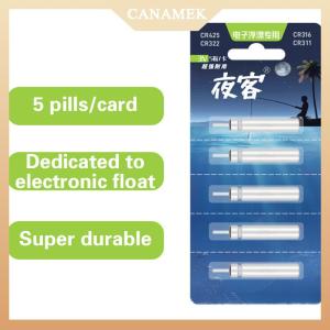 [CANAMEK] 5PCS YK CR425 Float Tools Luminous Lake River Fishing Buoy Electric Floats Bobber Tools Tackle Night Fishing Accessories