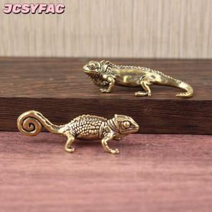 JCSYFAC Gecko Hình Trang Trí Nội Thất Nhỏ Đồ Trang Trí Đồng Cổ Động Vật Bức Tượng Nhỏ Trà Pet Bàn Trang Trí Nội Thất Phụ Kiện Trang Trí Nội Thất