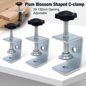 PRETTY MJ Adjustable C-clamp Hand-twisting Plum Blossom Shaped Square Clamp High Quality Sturdy Fixed Holder Clip Hardware Fasteners