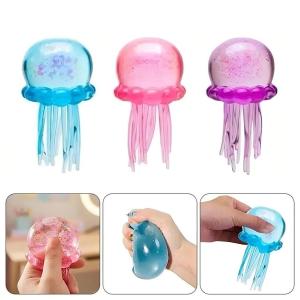 Jellyfish Squishy Toy Octopus Stress Relief Fidget Interactive Outdoor Play Soft Sensory Squeeze Toy