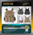 เสื้อเกราะ FCPC V5 Tactical Vest ( Wosport ) วัสดุผ้า Cordura 500D มาพร้อมซองแม็ก 5.56 ด้วยกัน 3 ช่อง. 