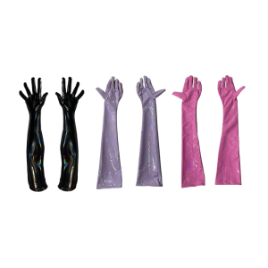 Găng tay dài bằng da PU phong cách cho phụ nữ phù hợp chặt chẽ và dễ dàng để làm sạch Găng tay bóng cho đêm tổ chức sự kiện bên thu thập