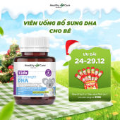 Viên Uống Bổ Sung Dưỡng Chất Cho Bé Healthy Care High Strength DHA 60 Viên