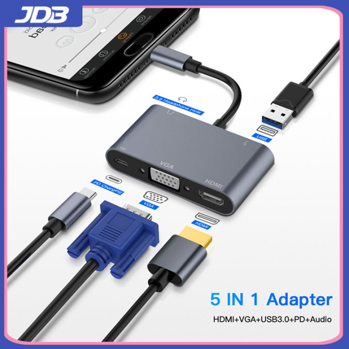 JDB Adapter USB Type C Hub HDMI compatible 4K support Samsung Dex mode ...
