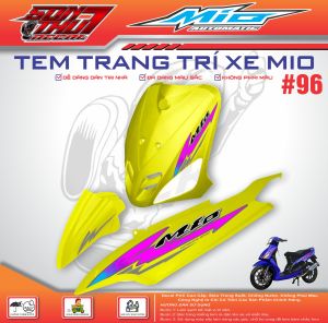 TEM XE YAMAHA MIO SPORT #96 (CHẤT LIỆU CAO CẤP - SẮC NÉT - KHÔNG PHAI MÀU)