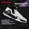 Qiaodan Basketball Shoes for Men Spike Professional Combat-Realistic Wear-Resistant XM1590111W. 