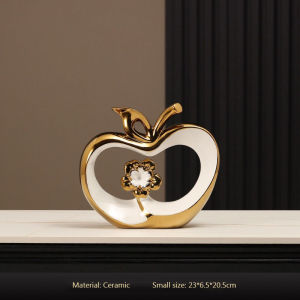 Modern Creative Ceramic Ornaments Abstract Minimalist Living Room Bedroom Table Decor Light Luxury High-End Home Housewarming New Home Entrance Wine Cabinet TV Cabinet Apple Decoration