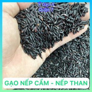 Gạo Nếp Cẩm (Nếp Than) 2 Kg - Hút chân không - Làm sữa chua nếp cẩm tốt cho tim mạch ăn kiêng bệnh tiểu đường thơm ngon dẻo ngọt màu tím đen