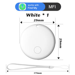 Mini Key Finder GPS Tracker Anti-Lost Device Wallet Tracker Pet Positioning Tag Tracker Works with Apple Find My (iOS only) Replaceable Battery Water-Resistant Bluetooth Item Finder for Keys Wallet Pets Bag Backpack and Suitcase Smart Finder Loca