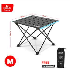 SPEEDS Meja Lipat Aluminium Portabel Indoor Outdoor Camping Folding Table Kokoh 031-58 031-56 031-57