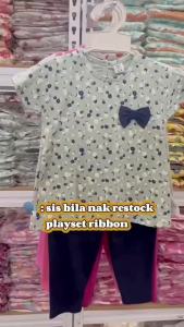 SWEETBABY Set Baju Baby & Budak Perempuan Kids Playset Girl T Shirt Pant Clothing Bayi Kanak Murah Pyjamas Sleepwear