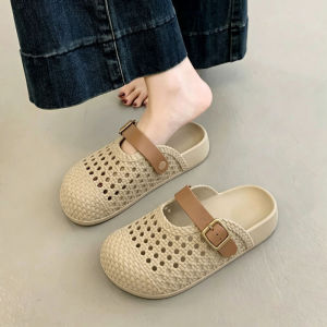 Free Shipping WomenS Croc Shoes 2026 New Summer Outdoor Closed-Toe Half Slippers Beach Non-Slip KiK Cat Sandals