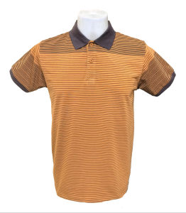 Palettes Mens Korean Style Fine Striped Polo Shirt Short Sleeve Casual Collared Shirt Classic Fashion Top for Men #7718