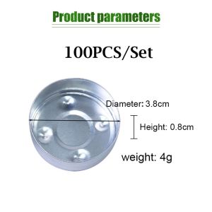100Pcs Tempat Wadah Lilin  Alumunium Tebal Tempat Lilin Tempat Wadah Lilin Candle Tempat Wadah Tealight Kecil Tealight Cup