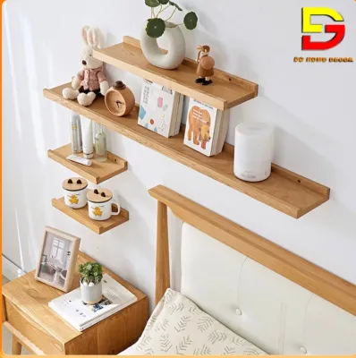 Kệ Gỗ Treo Tường Phong Cách Hàn Quốc Kệ Treo Tường Trang Trí Kệ Để Sách Decor Nhà Cửa Dài Rộng 15cm Tặng Kèm vít nở