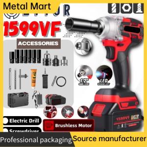 Metal Mart 1599VF 3in1 Impact Wrench 880N.m 6 Size Cordless Electric Impact Wrench Screwdriver Drill Cordless Impact Driver
