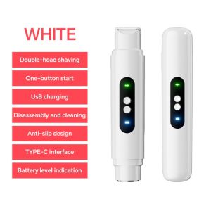 DYT 2 in 1 Bikini Trimmer for Women Rechargeable Waterproof Electric Razor Hair Removal Dual Head Shaver Underarm Body Leg Face