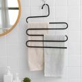 S-SHAPE5 Layer Pants Hanger-Pants Trousers Hanger Multi Clothing Towel Storage Rack Closet Space Saver. 
