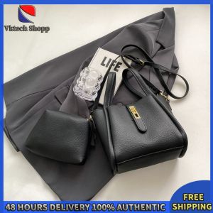 Vktech Chic Womens Bucket Bag Made of PU Leather Crossbody Bag for Daily Use and Travel Stylish Shoulder Bag with Multiple Pockets
