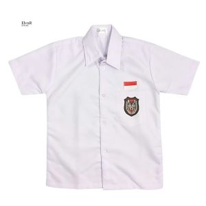 KAF KIDS Seragam Sekolah SD Perempuan Lengan Pendek Katun Oxford