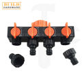 4 Ways Water Outlet Controller With Shut Off Valve Garden Tap Faucet Connector Adaptor 一通四阀门出水控制器 Hose Splitter. 