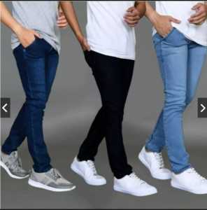 Celana Jeans Pria Ukuran 27-39 Warna Hitam Biru Model Skinny