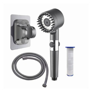 SG [READY STOCK] High Pressure Handheld Shower Bath Heads Rotating 4 Modes Boost Pressurized Water Saving