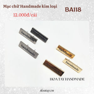 Mạc Chữ Kim Loại "Handmade" - Mạc trang trí túi ví BA118