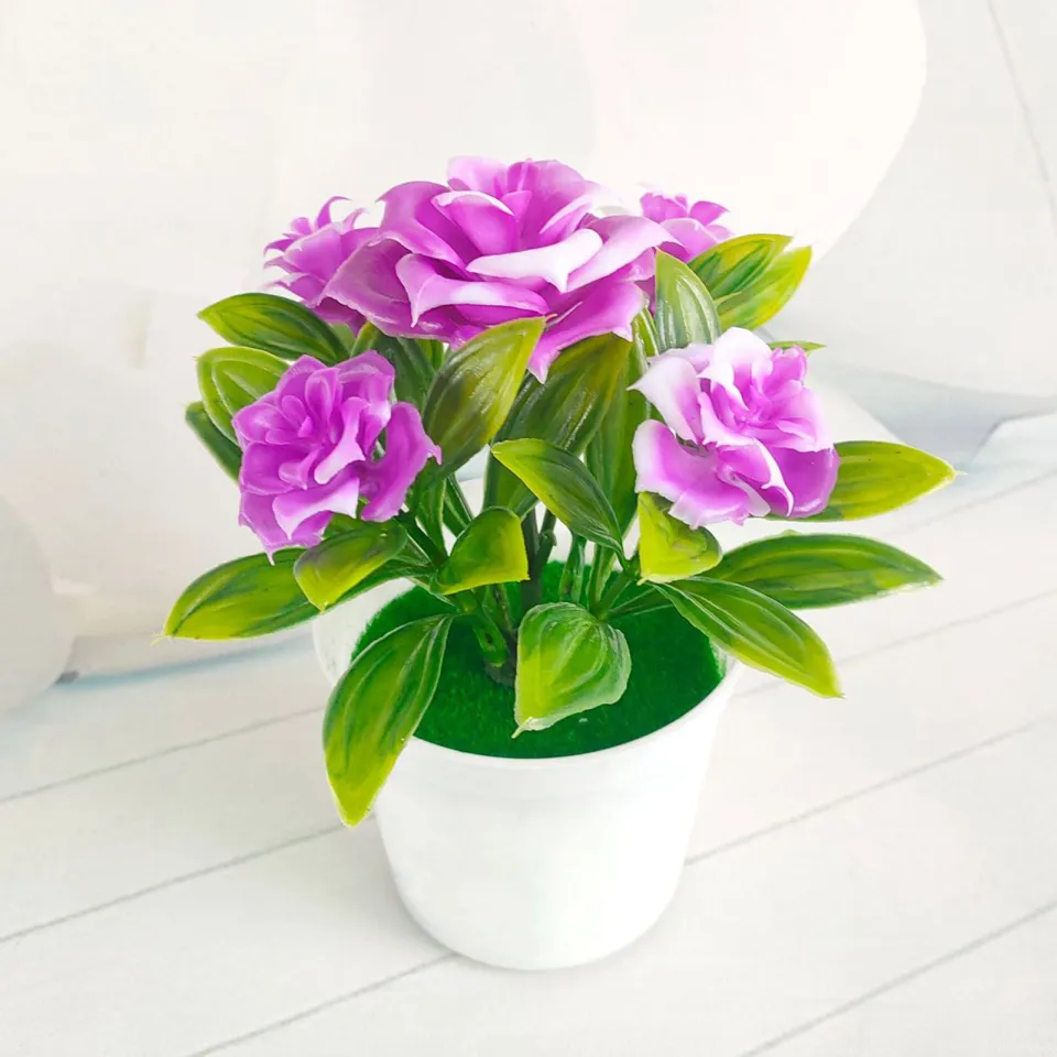 Artificial Flowers Plastic Simulation Flowers Pot Home Decor
