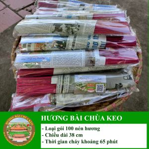 Hương Nhang Bài Chùa Keo Thái Bình (100 nén 38cm)