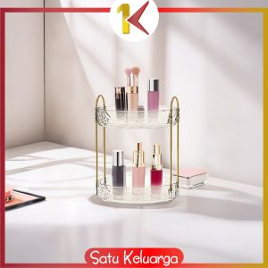 SK-K173 Rak Kosmetik Putar 360 Derajat 3 Tingkat / Rak Make Up Organizer / Rak Penyimpanan Serbaguna