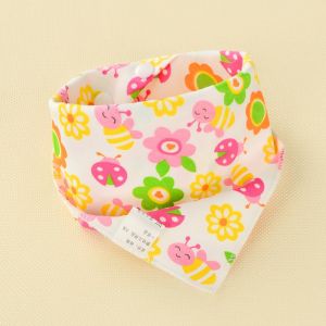 ＜1007＞ Khăn Thấm Nước Bọt Cho Bé Khăn Tam Giác 100% Cotton Cho Bé Khăn Thấm Nước Bọt Tam Giác Sơ Sinh In Hình Hoạt Hình Hai Lớp Yếm Trẻ Em
