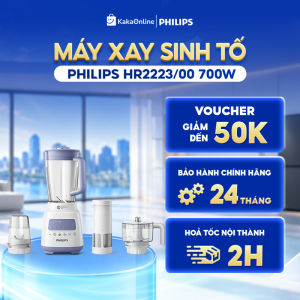 Máy Xay Sinh Tố Philips HR2223/00 700W | ProBlend Crush Xay Đá Mịn Cối 2L Full Phụ Kiện Hàng Chính Hãng BH 24 Tháng