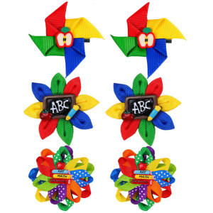 Rainbow Hair Barrette Back To School Hair Clip For Student Girl and Teachers Great For School Festivities Event