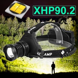 Litwod Senter Headlamp Super Terang LED XHP70 8000 Lumens 3 Baterai 5 Mode Cahaya Bisa Zoom Senter Kepala Super Terang Anti Air