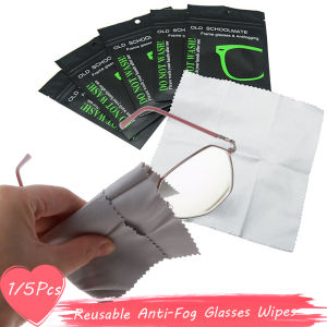 1/5/10/20 Pcs Reusable Anti-Fog Glasses Wipes Pre-moistened Antifog Lens Cloth Defogger Eyeglass Wipe Prevent Fogging for Glasses