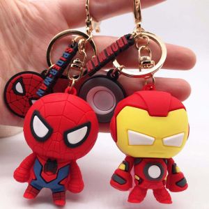 YOCKY Children Gifts Cartoon Hulk Thor Key Accessories  Bag Pendant Anime Key Ring Keychains Marvel