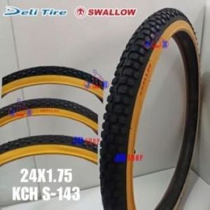 BAN LUAR SEPEDA 24 X 175 1.75 SWALLOW BY DELI TIRE SEPEDA MINI MTB CITY BIKE DLL 24X1.75 24X175