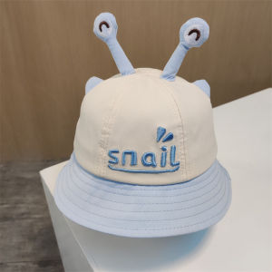 SKISOPGO Cute Snail Baby Bucket Hat Breathable Soft Cotton Infant Boys Girls Fisherman Cap Cartoon Comfortable Toddler Sun Hats Basin Cap